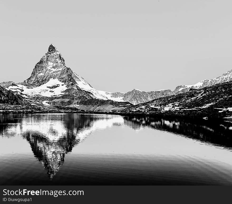 Reflection, White, Nature, Black And White