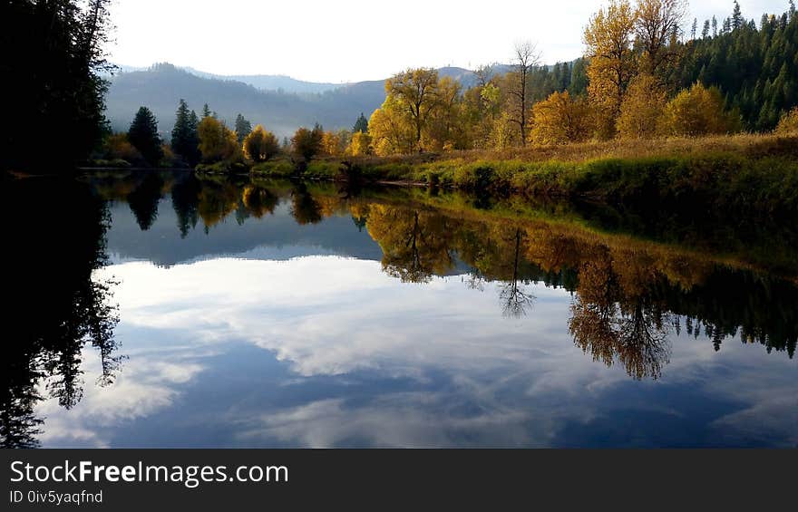 Reflection, Water, Nature, Waterway