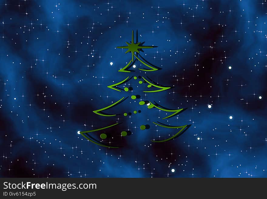 Christmas Tree, Sky, Atmosphere, Christmas Decoration