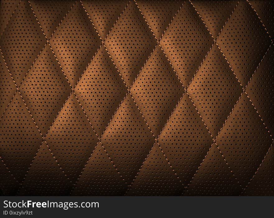 Perforated leather texture background for design, Dark red