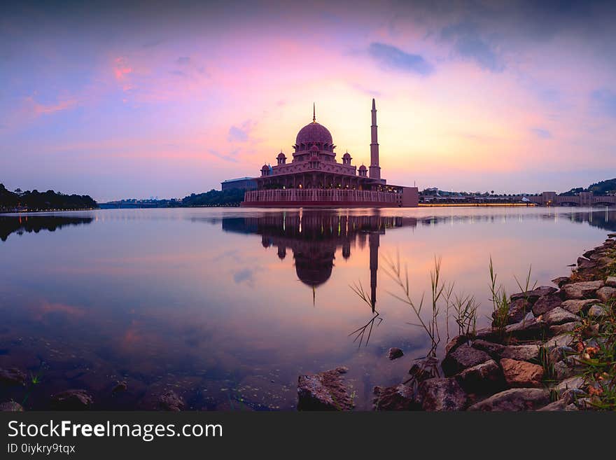 Putra mosque during sunrise, Malaysia