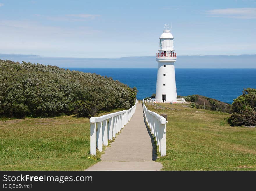 Lighthouse, Coast, Tower, Promontory