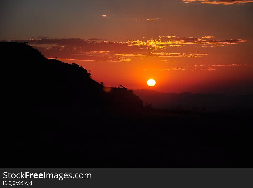 Sky, Afterglow, Sun, Sunset