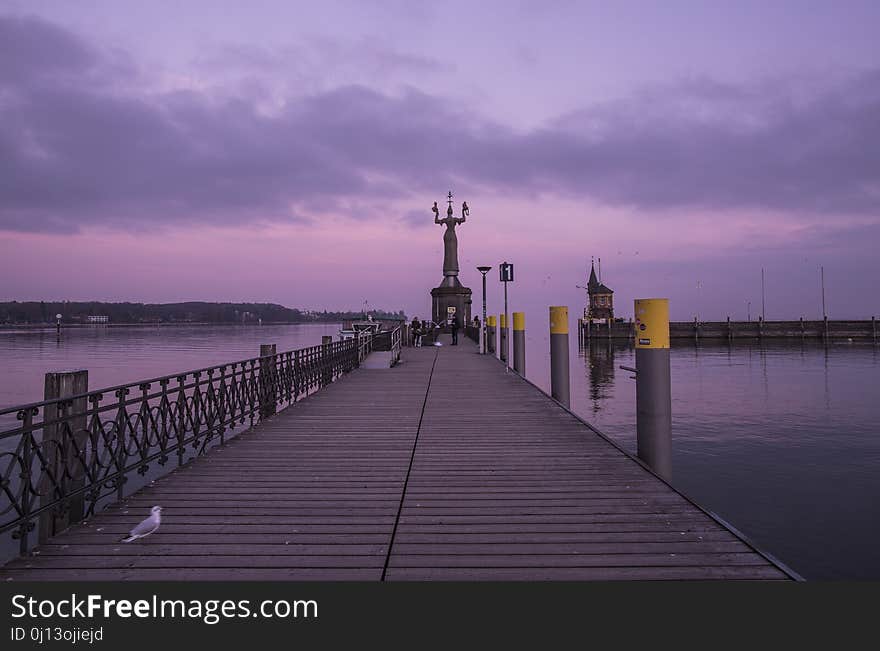 Pier, Sea, Sky, Horizon