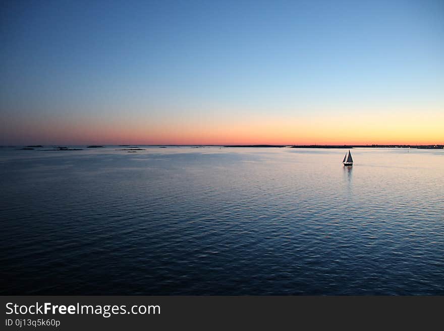 Horizon, Sky, Water, Calm