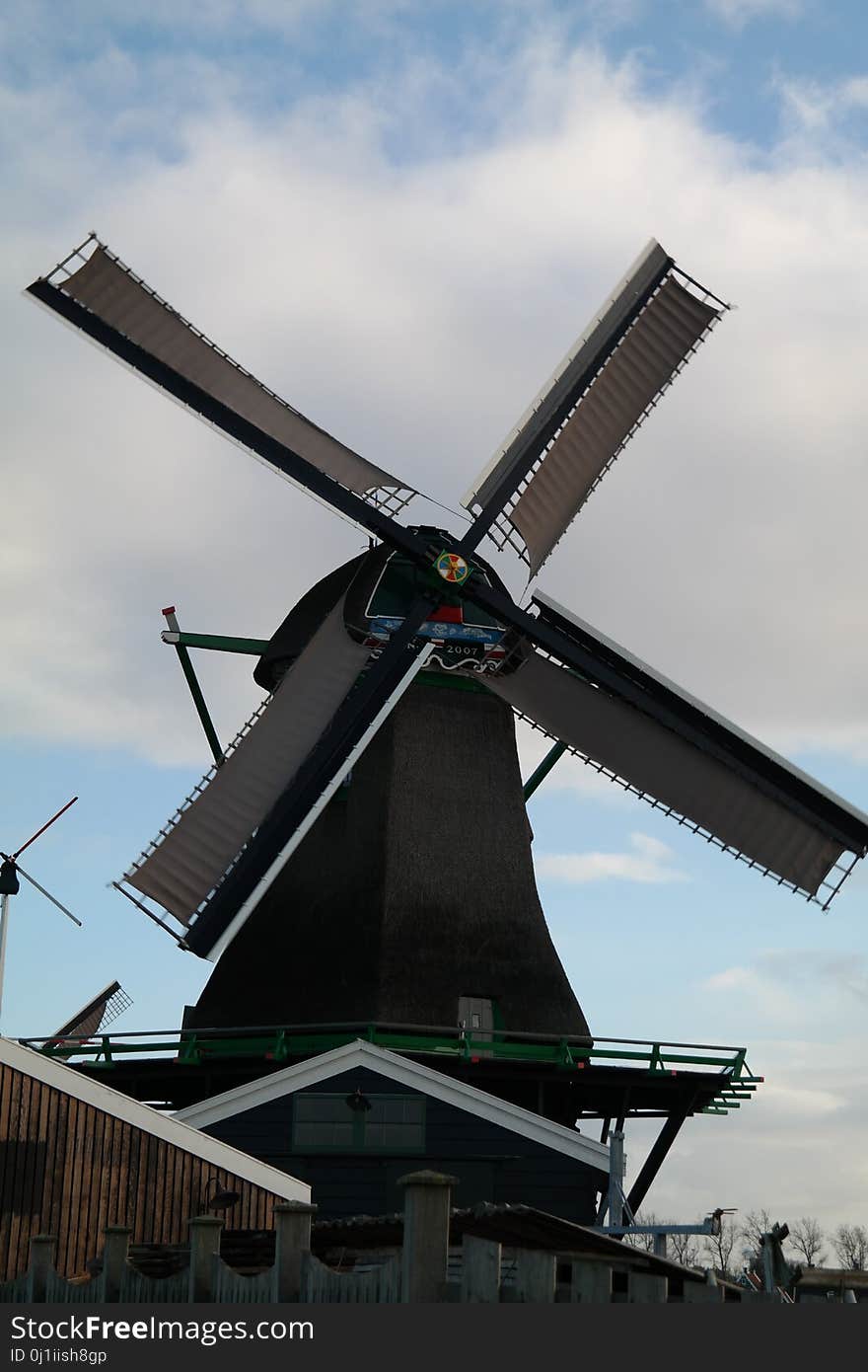 Windmill, Mill, Sky, Building