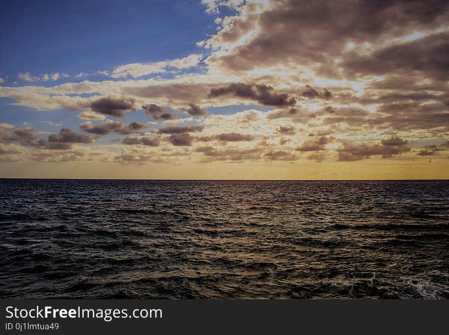 Sea, Sky, Horizon, Ocean