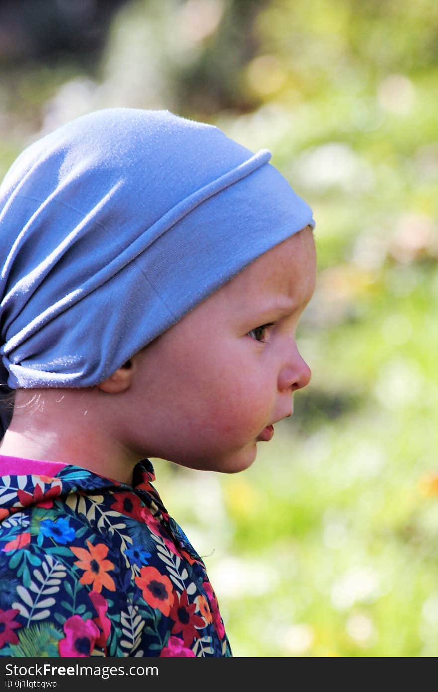 Child, Cap, Headgear, Bandana