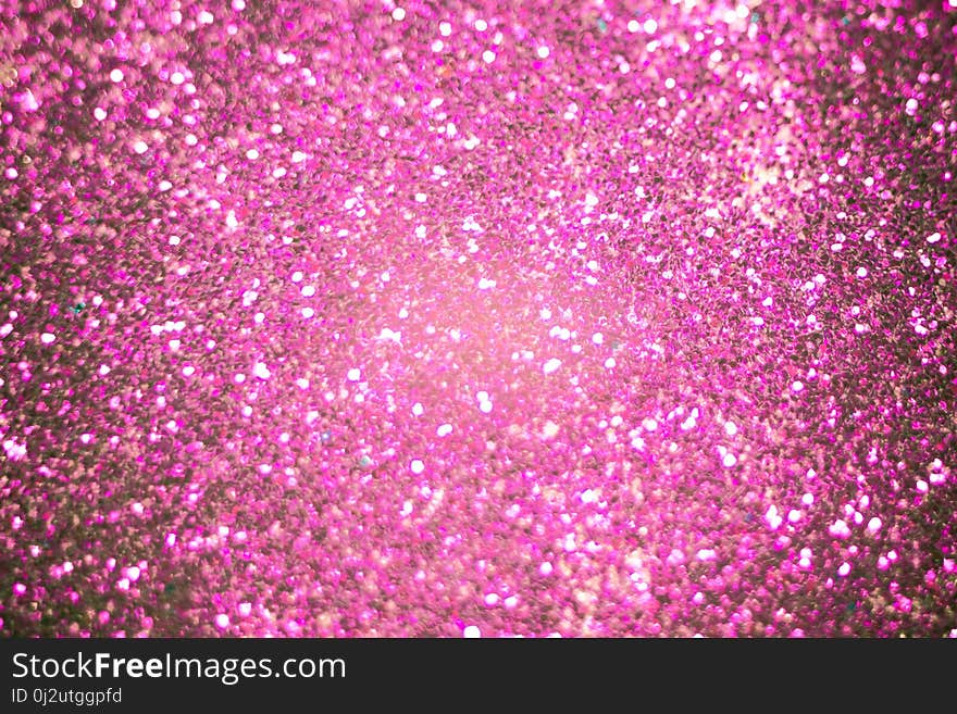 Decorative glitter silver and purple as abstract filtered background. Decorative glitter silver and purple as abstract filtered background