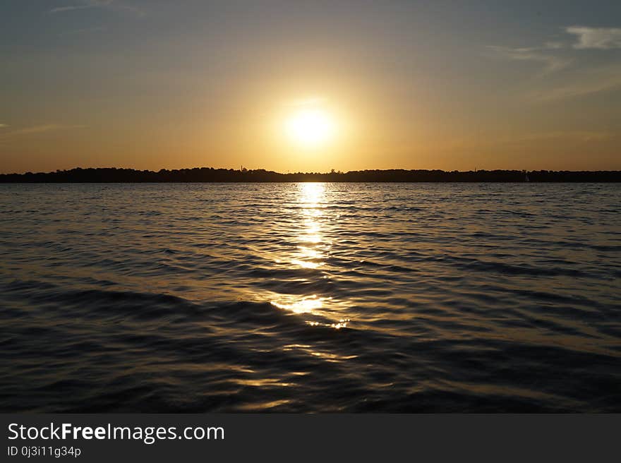 Water, Horizon, Sky, Waterway