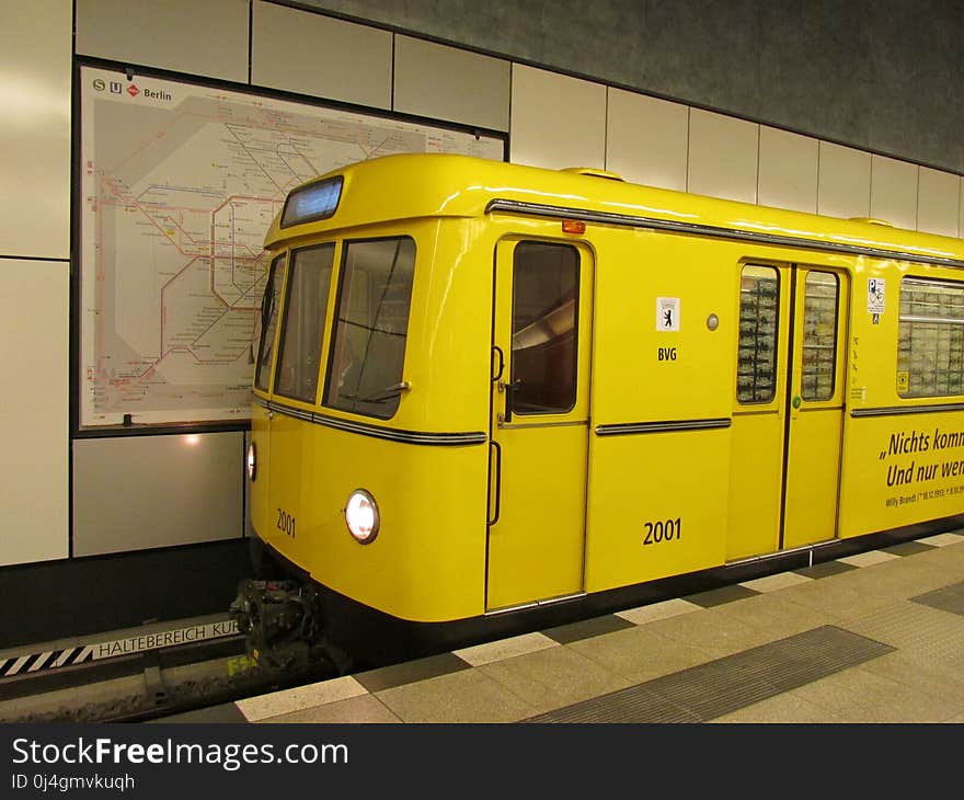 Yellow, Transport, Rolling Stock, Train