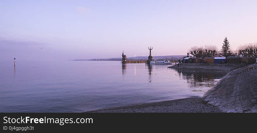 Waterway, Shore, Sky, Calm