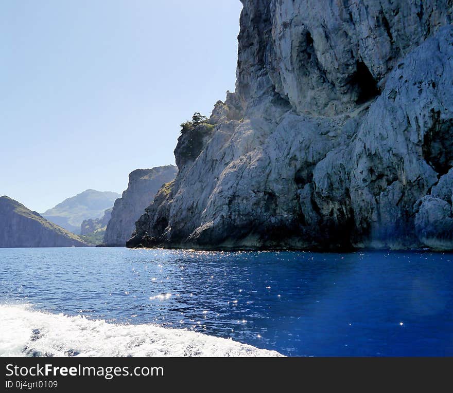 Sea, Water, Cliff, Coast