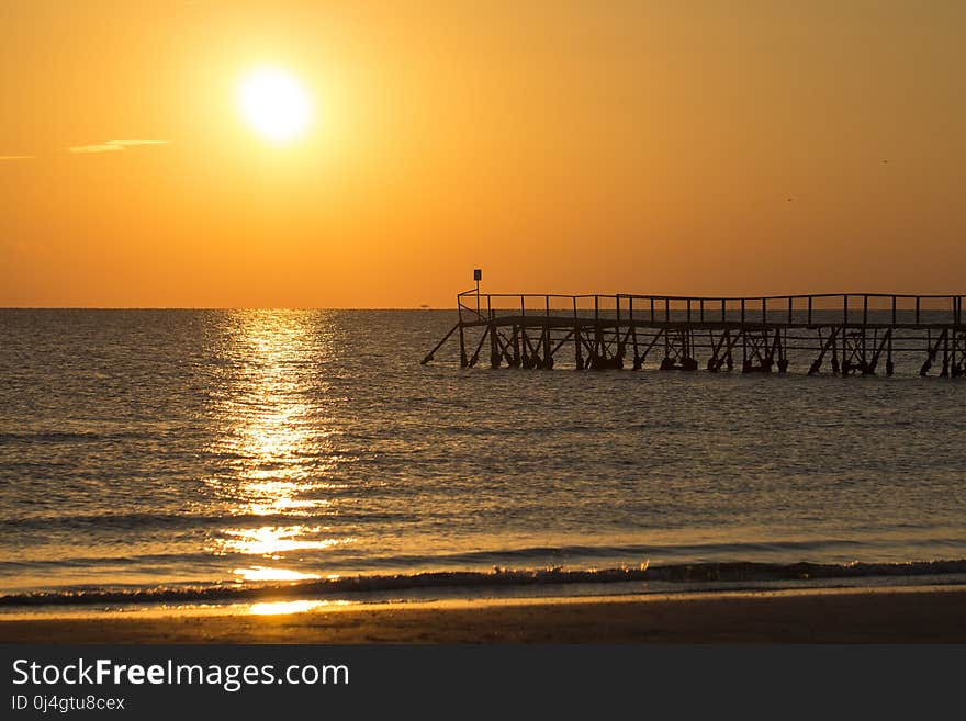 Horizon, Sea, Sunset, Sunrise