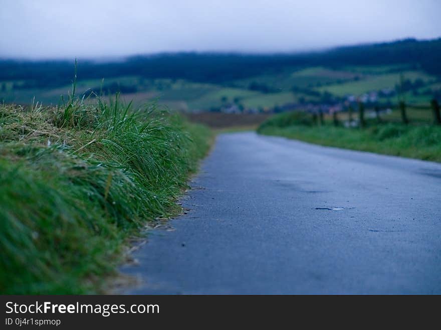 Road, Sky, Grass, Highland