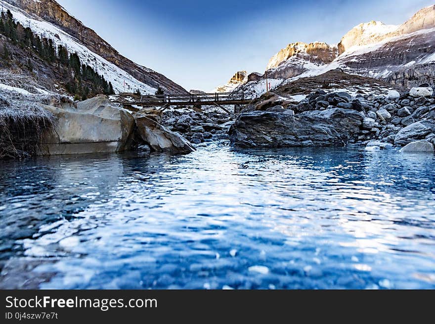 Reflection, Mountainous Landforms, Mountain, Water