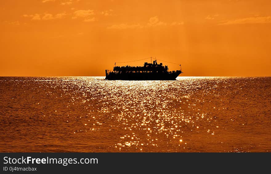 Sea, Sky, Sunset, Horizon