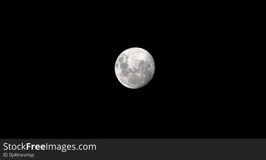 Moon, Black, Night, Atmosphere