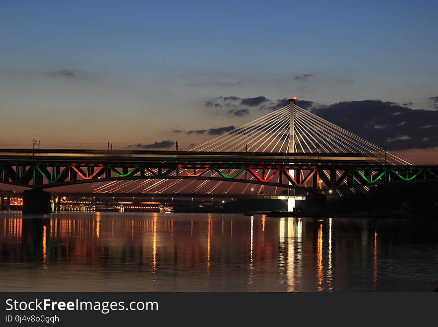 Bridge, Reflection, Sky, Landmark