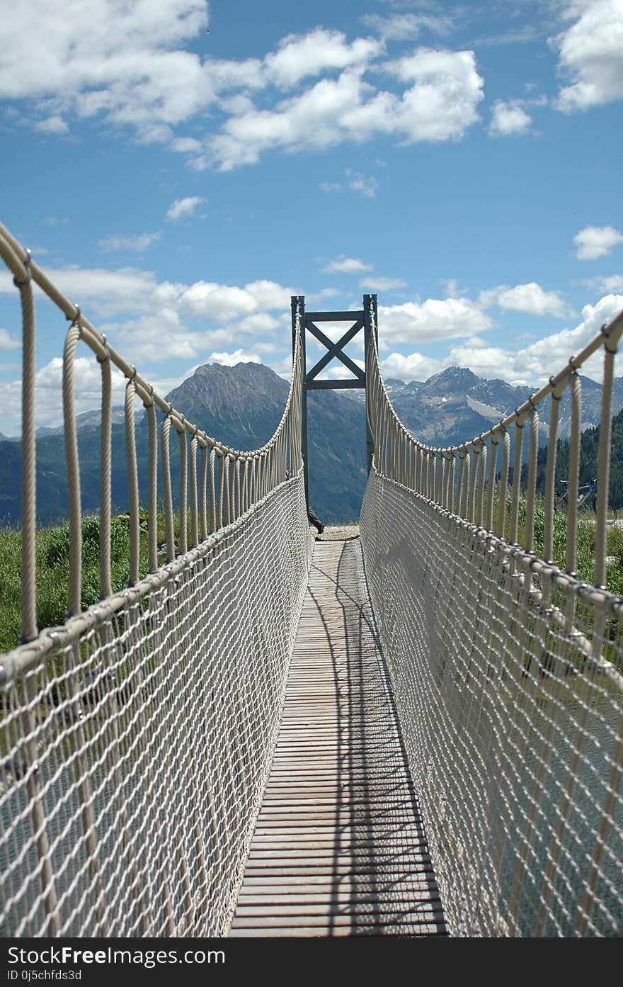 Bridge, Suspension Bridge, Sky, Fixed Link