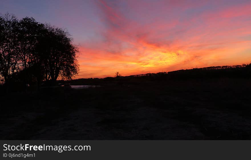 Sky, Red Sky At Morning, Afterglow, Sunrise