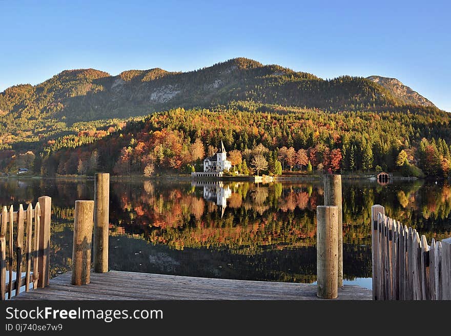 Nature, Mountainous Landforms, Reflection, Mountain