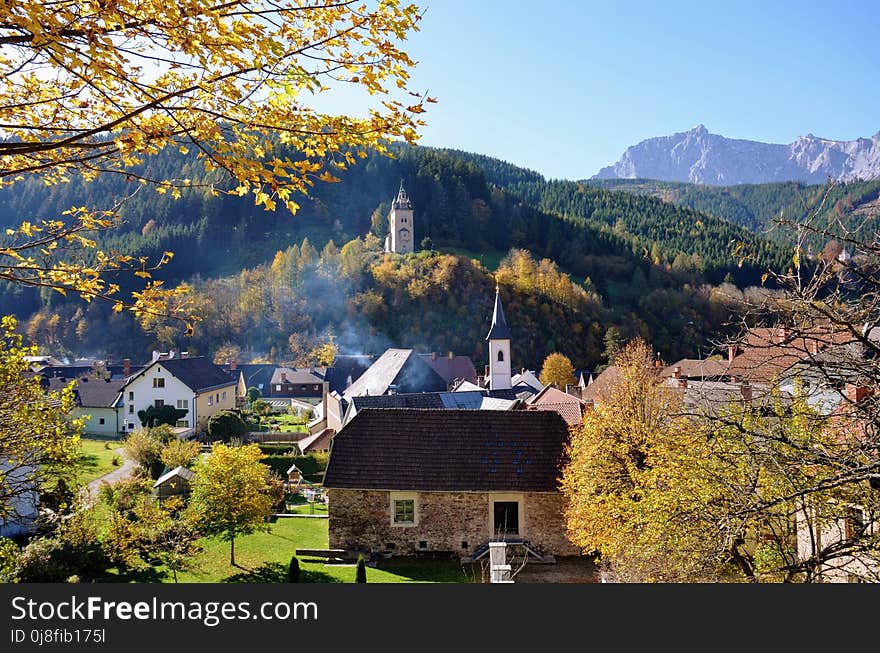 Mountain Village, Nature, Mountainous Landforms, Leaf