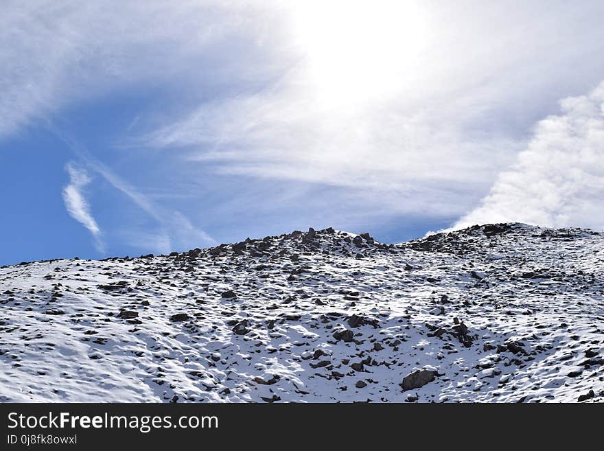 Sky, Cloud, Mountainous Landforms, Snow