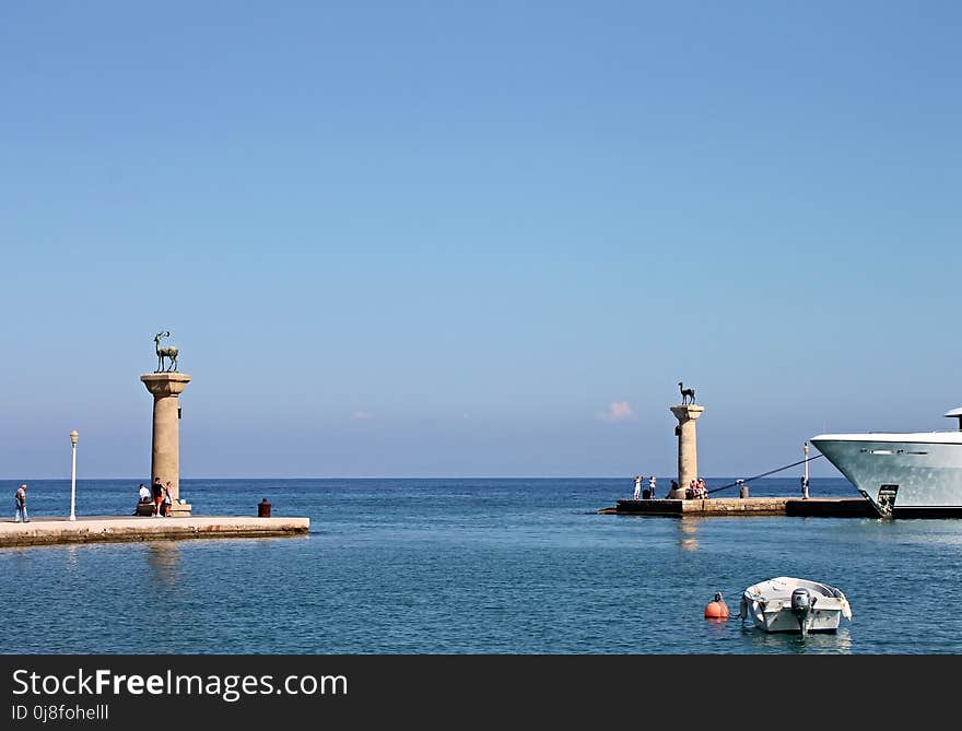 Sea, Lighthouse, Calm, Sky