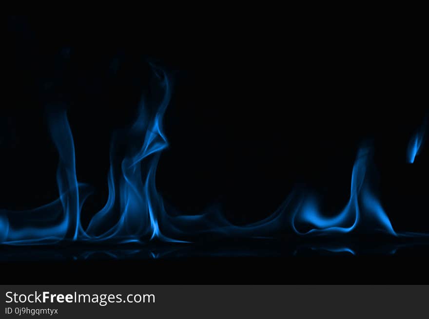 Fire Flames On Black Background