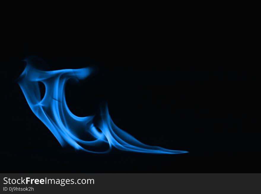 Fire flames on black background