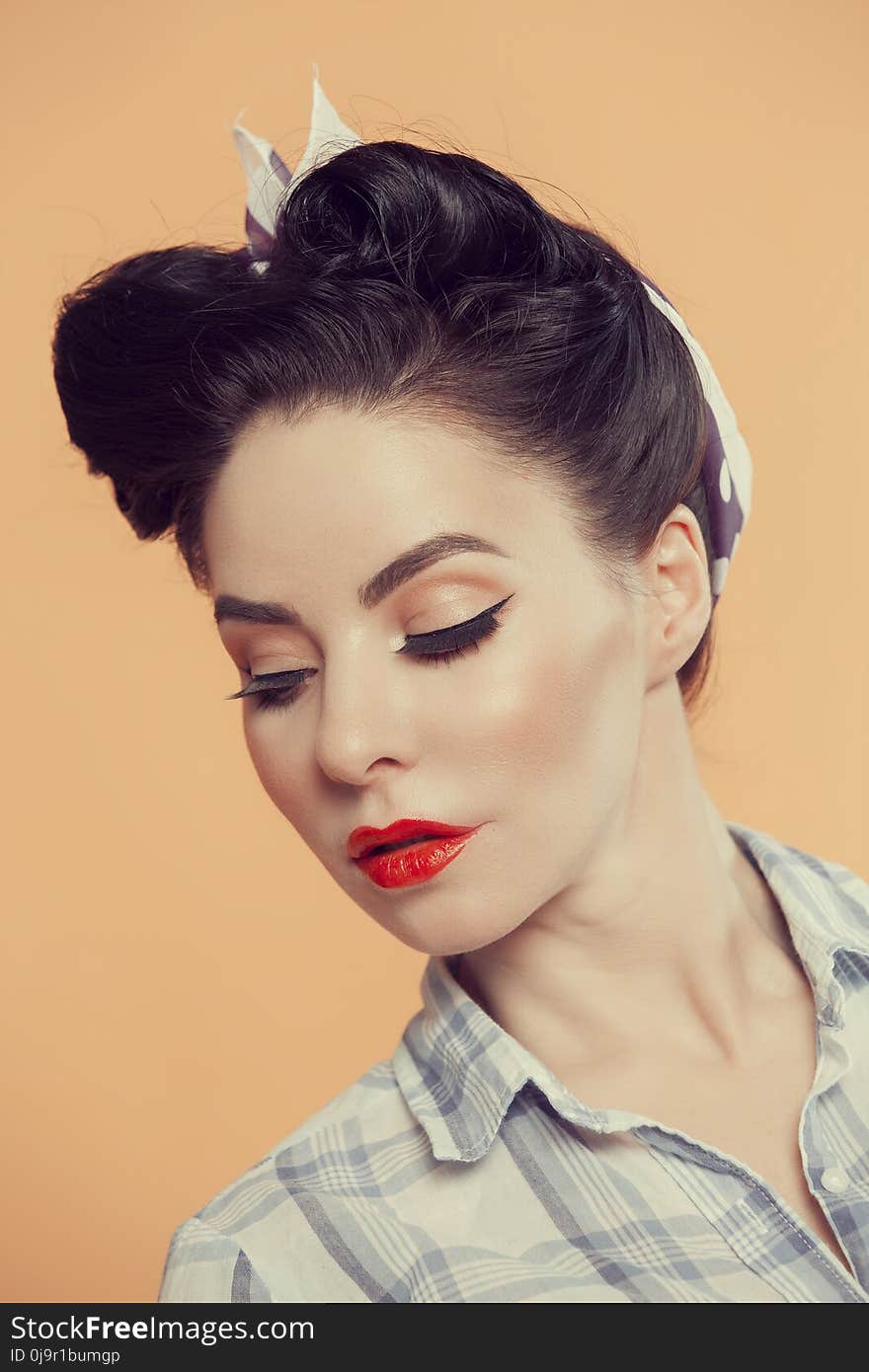 Makeup in vintage style portrait