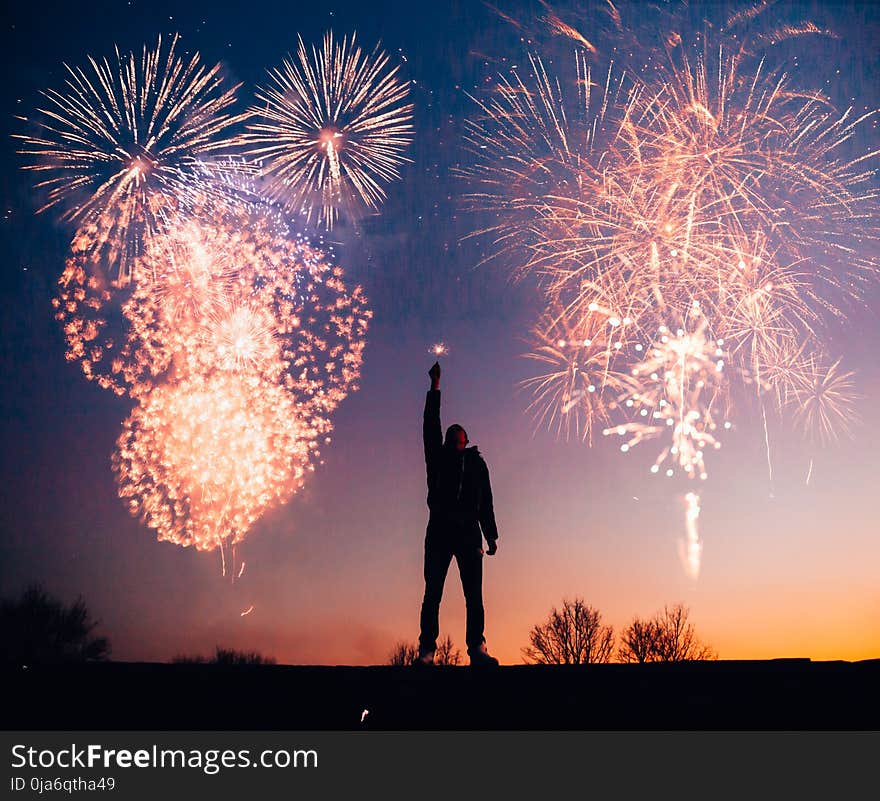 Man With Fireworks