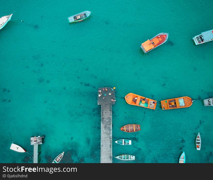 Aerial View of Boat Dock