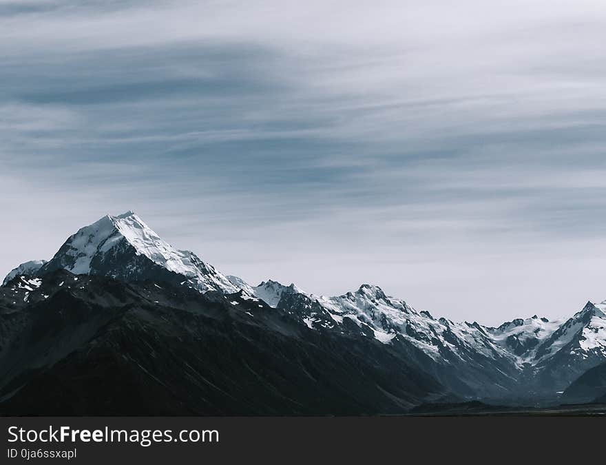 Snow-coated Rocky Mountains