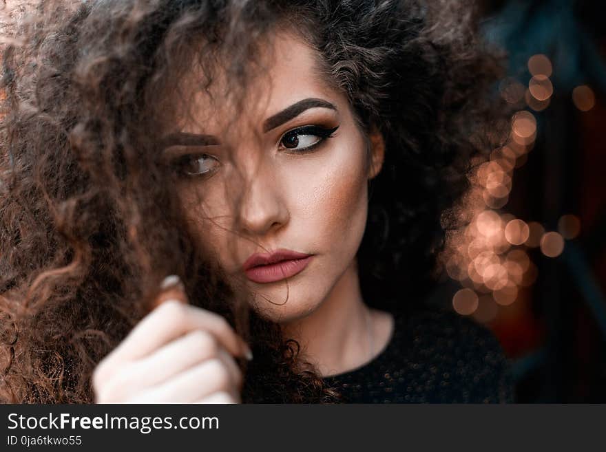 Close-Up Photography of a Woman