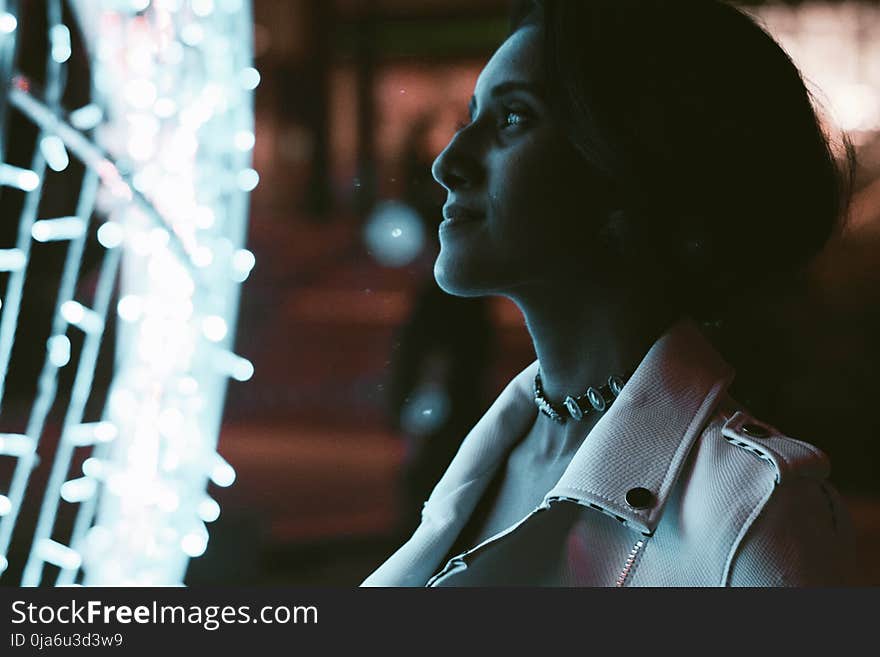 Woman Wearing White Coat Photo