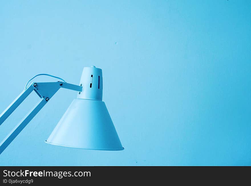 Close-Up Photography of White Desk Lamp