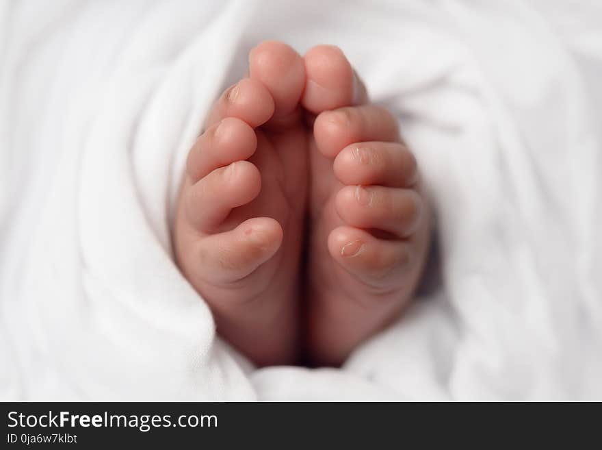 Babies Feet Selective Focus Photo