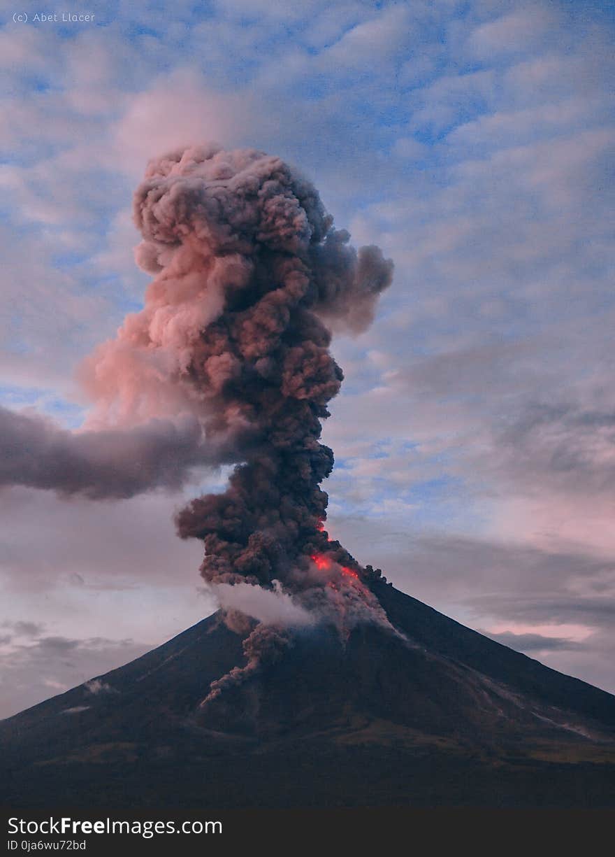 Photography of Erupting Volcano