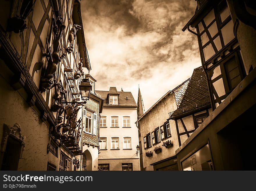 Sky, Building, Street, House