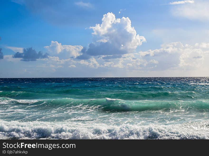 Sea, Sky, Ocean, Wave