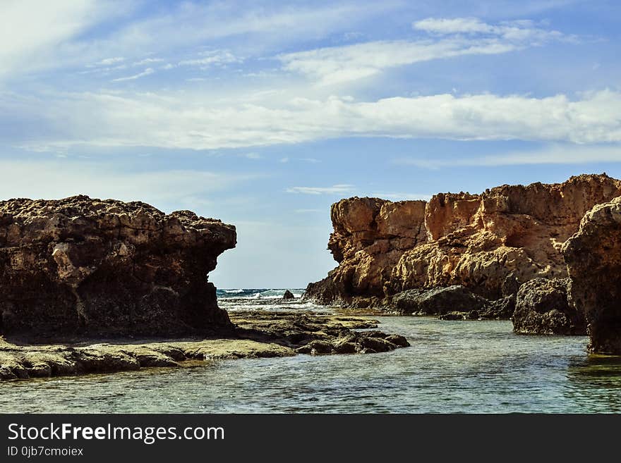 Coast, Sea, Sky, Rock