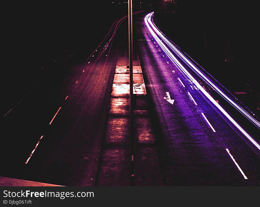 Time Lapse Photography of Roadway