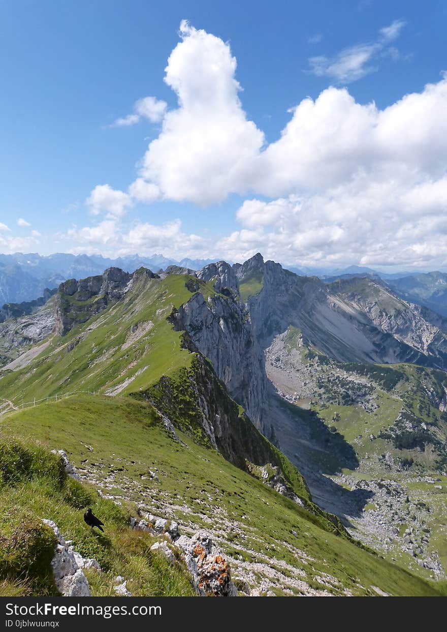 Mountainous Landforms, Ridge, Sky, Mountain Range