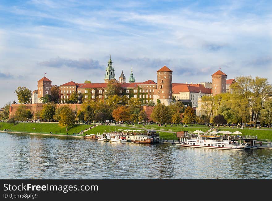 Waterway, City, Sky, Water