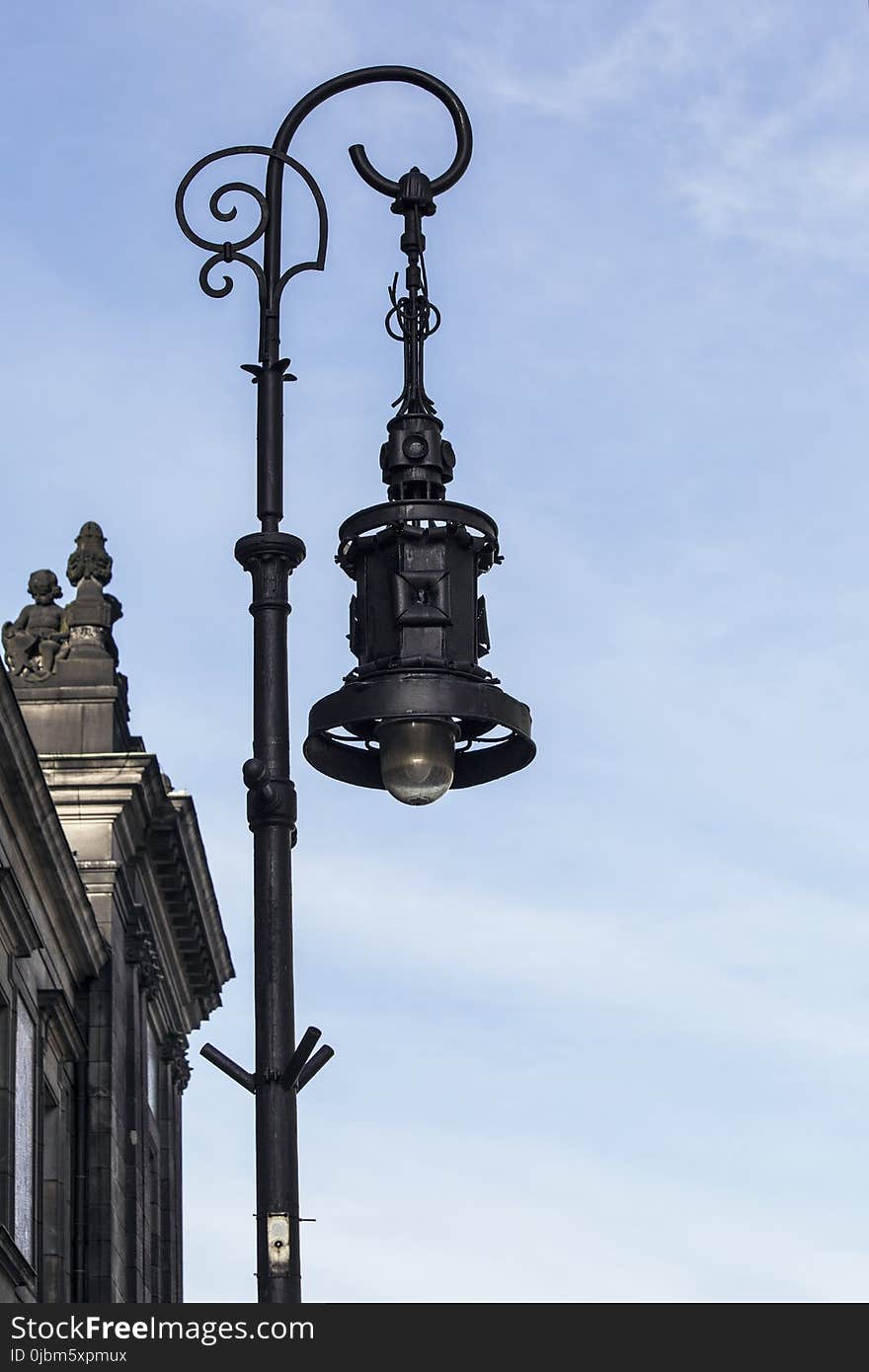 Sky, Light Fixture, Street Light, Iron