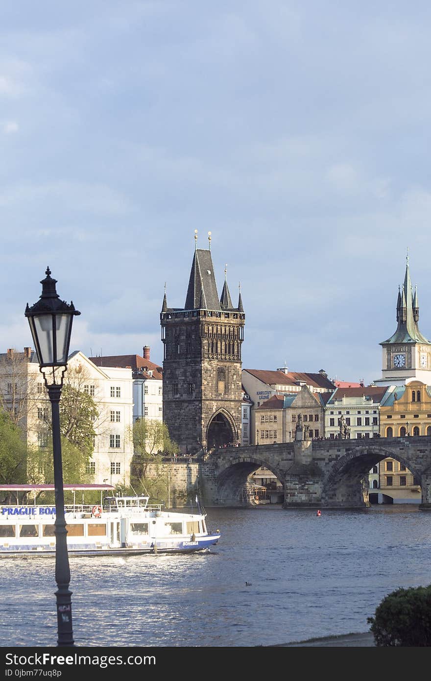 Waterway, River, Town, City