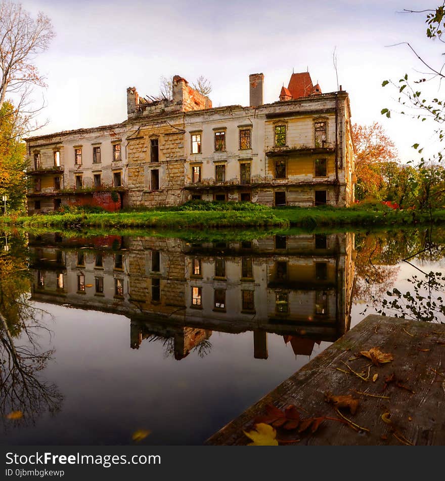 Reflection, Waterway, Water, Water Castle