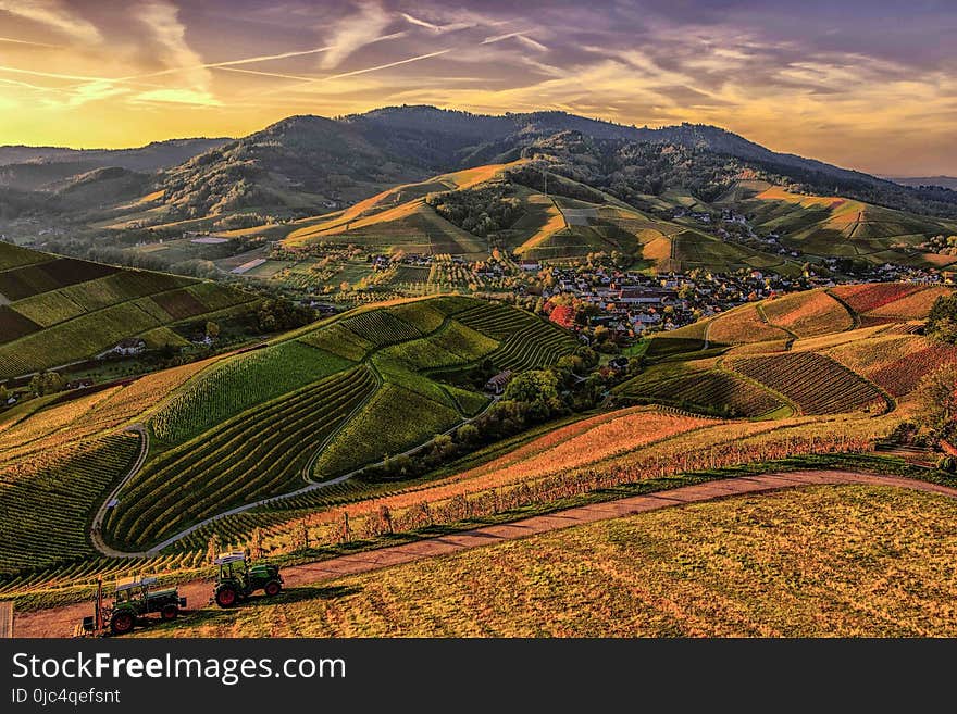 Brown and Green Mountain View Photo